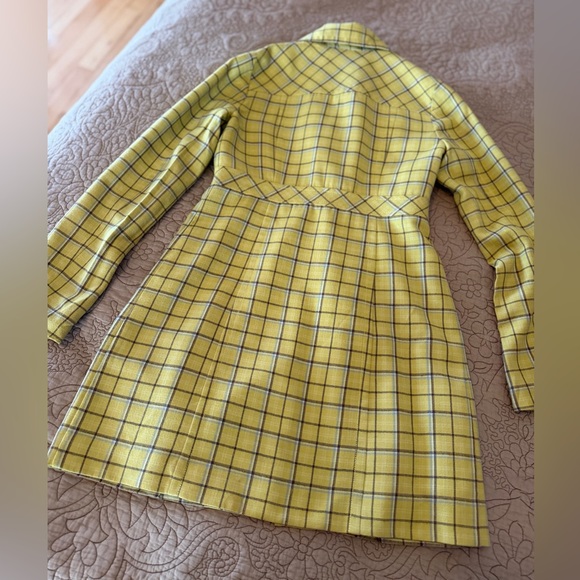 Susina From Nordstrom Lightweight Yellow Plaid Flannel Button-Up Coat, Size M - Picture 7 of 13